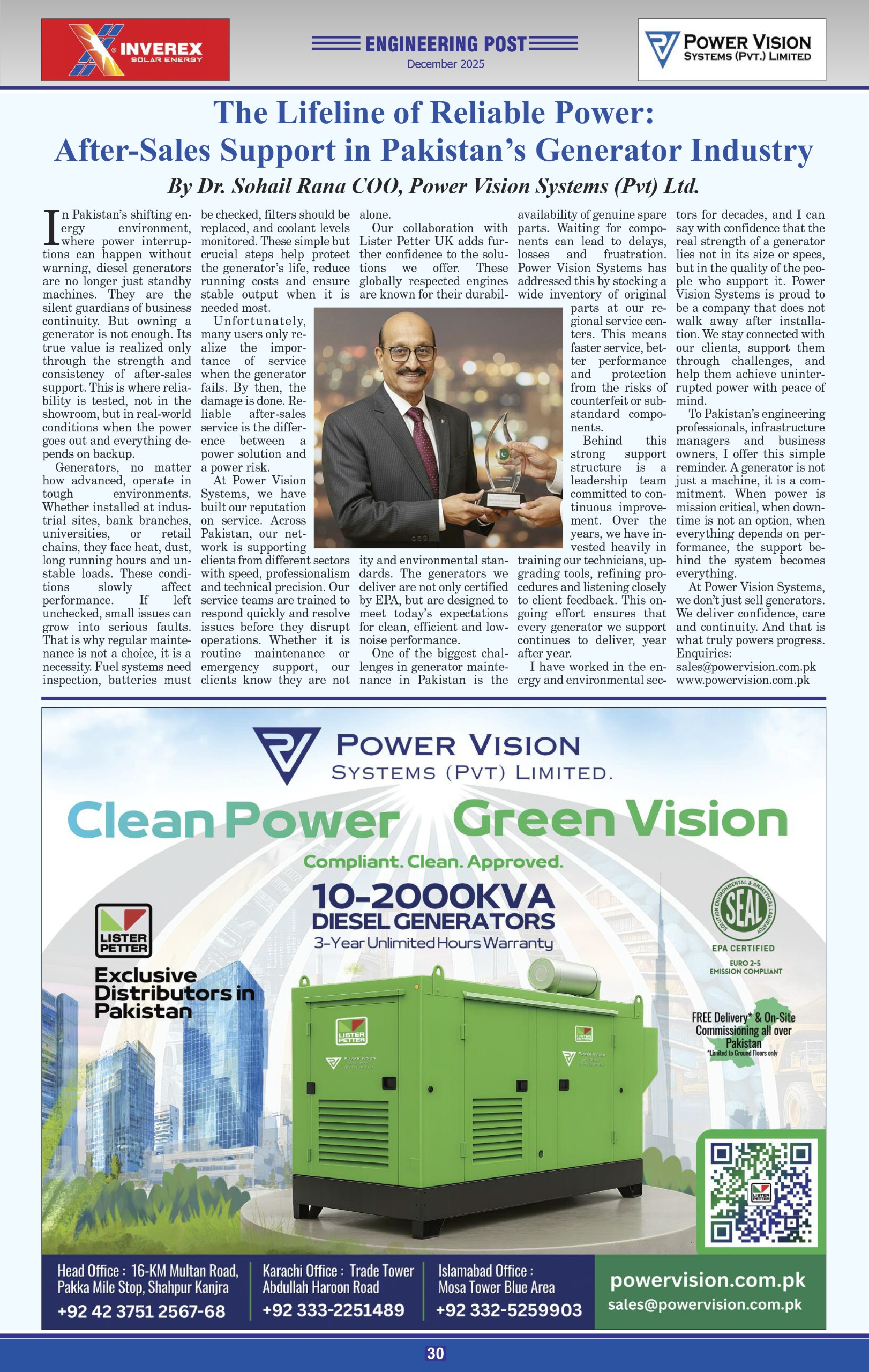 The Lifeline of Reliable Power: After-Sales Support in Pakistan's Generator Industry